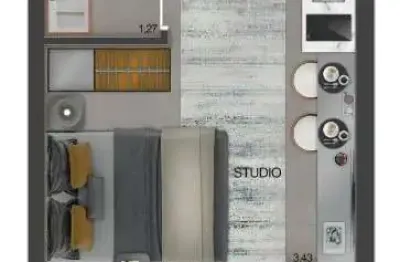 Apartamento com 1 quarto à venda na Avenida Padre Antônio José dos Santos, Brooklin, São Paulo