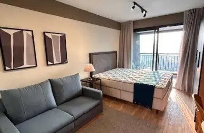 Studio espetacular para locação no coração do brooklin decorado/mobiliado.