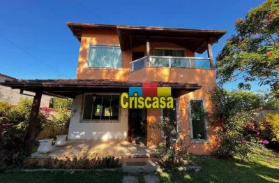 Casa com 3 dormitórios, 142 m² - venda por r$ 695.000,00 ou aluguel por r$ 2.891,67/mês - serramar - rio das ostras/rj