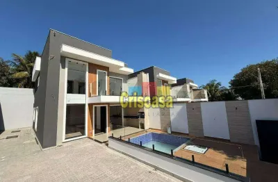 Casa com 4 dormitórios à venda, 140 m² por r$ 800.000,00 - colinas - rio das ostras/rj