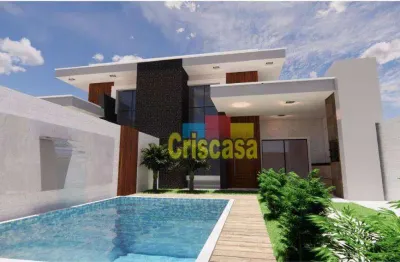 Casa com 3 dormitórios à venda, 105 m² por r$ 530.000,00 - extensão serramar - rio das ostras/rj