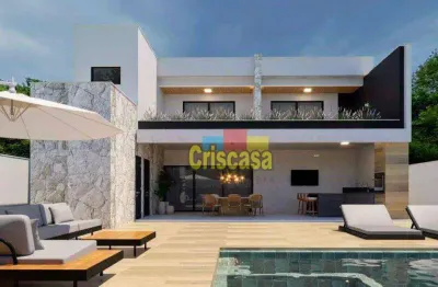 Casa com 5 dormitórios, 354 m² - venda por r$ 1.990.000,00 ou aluguel por r$ 10.420,00/mês - viverde ii - rio das ostras/rj