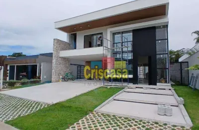 Casa com 5 dormitórios, 354 m² - venda por r$ 1.990.000,00 ou aluguel por r$ 10.420,00/mês - viverde ii - rio das ostras/rj