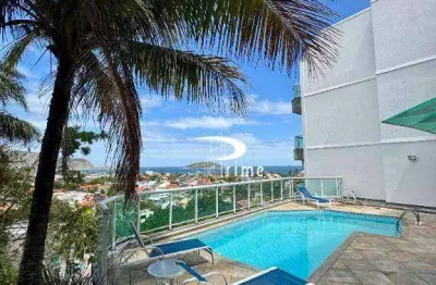 Cobertura com 1 dormitório, 112 m² - venda por r$ 630.000,00 ou aluguel por r$ 4.531,18/mês - camboinhas - niterói/rj