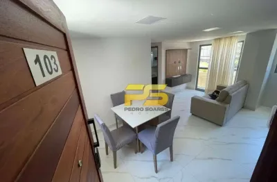 Apartamento com 2 dormitórios para alugar, 60 m² por r$ 4.200,00/mês - cabo branco - joão pessoa/pb