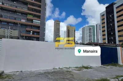 Terreno para alugar, 390 m² por r$ 8.000/mês - manaíra - joão pessoa/pb
