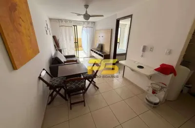 Flat com 1 dormitório para alugar, 40 m² por r$ 3.000,00/mês - cabo branco - joão pessoa/pb