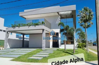 Mega casa duplex com 4 suítes em condomínio fechado, 338 m² por r$ 1.990.000 - cidade alpha - eusébio/ce
