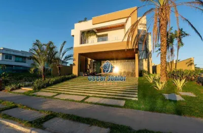 Exclusivo! casa duplex com 3 suítes em condomínio fechado e área de lazer completa, 331 m² por r$ 2.690.000 - cidade alpha - eusébio/ce