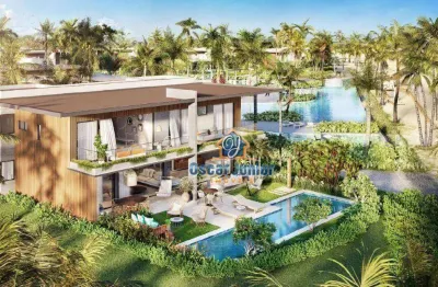 Casa duplex em condomínio fechado frente-mar com 4 suítes com área de lazer completa , 177 m² a partir de r$ 1.411.456 - porto das dunas - aquiraz/ce