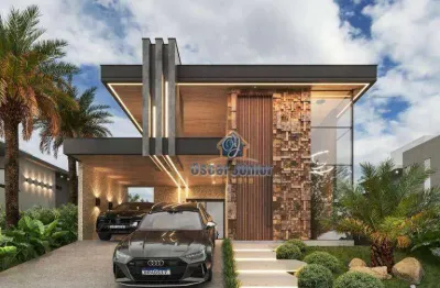 Casa plana alto padrão com 3 suítes à venda, 143 m² por r$ 1.190.000 - cidade alpha - eusébio/ce