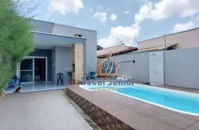 Casa plana com 3 suítes e piscina privativa na messejana – r$ 450.000,00