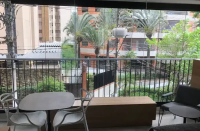 Studio lindo 39m²  mobiliado na  vila nova conceição  com 1 suite e varanda integrada
