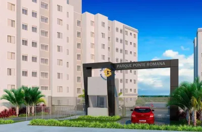Apartamento com 2 dormitórios para alugar, 43 m² por r$ 2.329,60/mês - parque ponte romana - paulínia/sp