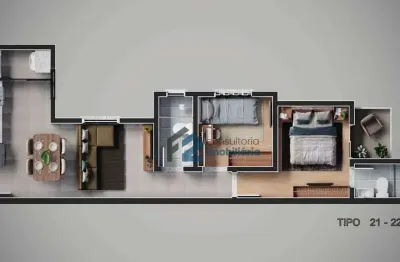 Apartamento à venda, 46 m² por r$ 400.700,00 - campestre - santo andré/sp