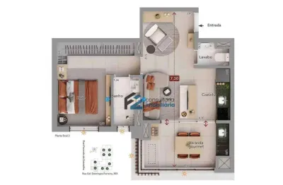 Apartamento com 1 dormitório à venda, 52 m² por r$ 775.000,00 - nova klabin - são paulo/sp