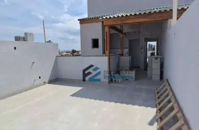 Cobertura com elevador, 2 dormitórios e 3 banheiros no bairro campestre - santo andré, por r$ 720.000