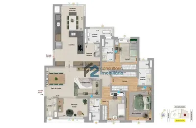 Apartamento com 3 dormitórios à venda, 134 m² por r$ 1.295.000,00 - santa maria - santo andré/sp