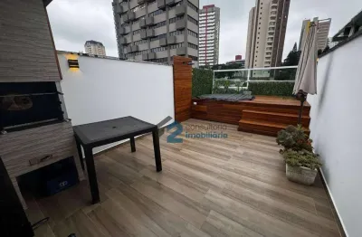 Cobertura à venda, 114 m² por r$ 660.000,02 - vila assunção - santo andré/sp