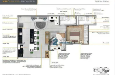 Apartamento com 2 dormitórios à venda, 58 m² por r$ 840.000,00 - jardim - santo andré/sp