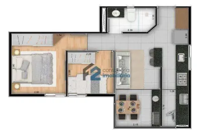 Apartamento com 2 dormitórios à venda, 38 m² por r$ 310.000,00 - vila príncipe de gales - santo andré/sp