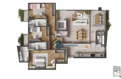 Apartamento com 3 dormitórios à venda, 128 m² por r$ 1.980.815,50 - jardim - santo andré/sp