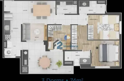 Apartamento à venda, 75 m² por r$ 750.000,00 - campestre - santo andré/sp