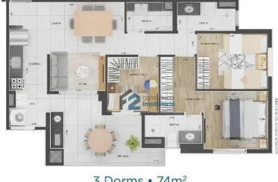 Apartamento à venda, 74 m² por r$ 805.000,00 - campestre - santo andré/sp