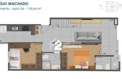 Cobertura com 2 dormitórios à venda, 118 m² por r$ 1.290.000 - centro - são bernardo do campo/sp