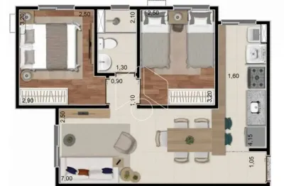 Apartamento com 2 quartos à venda na Rua José Bonifácio, Torre 02, 102080, Jardim Cristo Rei, Marília