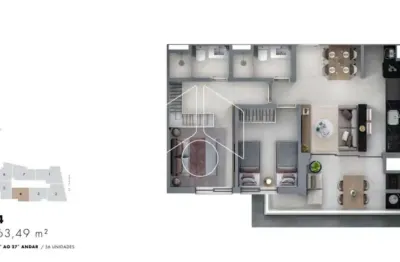 Apartamento com 2 quartos à venda na Alameda Joaquim Cavina, 106063, Jardim Maria Izabel, Marília