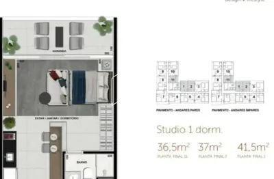 Apartamento com 1 quarto à venda na Rua das Ametistas, 10705, Jardim Maria Izabel, Marília