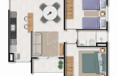 Apartamento com 2 quartos à venda na Rua Paulo Zangarini Pardo, Bloco 03, 94, Jardim Florença, Marília