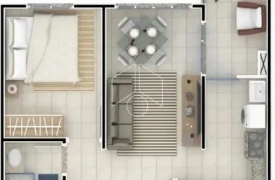 Apartamento com 1 quarto à venda na Rua Pernambuco, Torre A, 50952, Marília, Marília