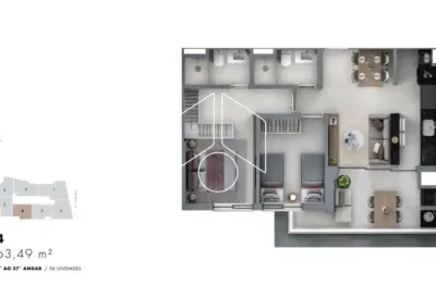 Apartamento com 2 quartos à venda na Alameda Joaquim Cavina, 106052, Jardim Maria Izabel, Marília