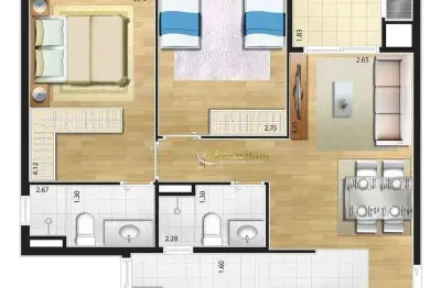 Apartamento com 2 dormitórios à venda, 65 m² por r$ 739.000,00 - jardim são caetano - são caetano do sul/sp