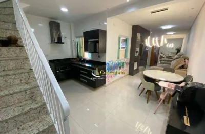 Cobertura com 2 dormitórios à venda, 110 m² - utinga - santo andré/sp