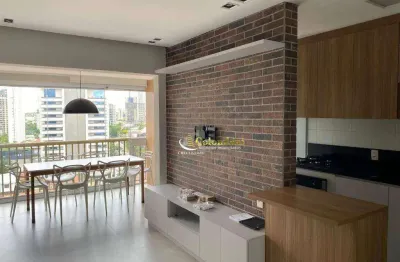 Apartamento Mobiliado com 2 dormitórios, 1 suíte para alugar, 63 m² - Brooklin - São Paulo/SP