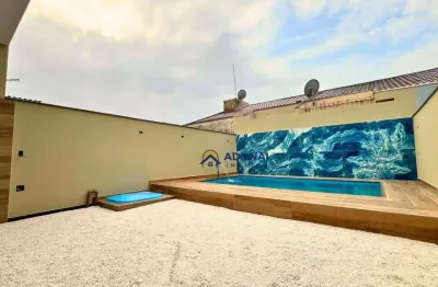 Casa nova com piscina, 3 dormitórios à venda, 114 m² por r$ 630.000 - nereidas - guaratuba/pr