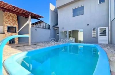 Sobrado com piscina, 3 dormitórios à venda, 138 m² por r$ 520.000 - piçarras - guaratuba/pr