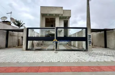 Sobrado novo com piscina, 3 dormitórios à venda, 137 m² por r$ 830.000 - eliana - guaratuba/pr