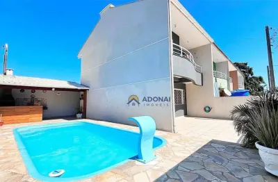 Sobrado com piscina, 3 dormitórios à venda, 106 m² por r$ 800.000 - brejatuba - guaratuba/pr