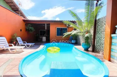 Linda casa com piscina, pertinho do mar, à venda, 78 m² por r$ 650.000 - coroados - guaratuba/pr