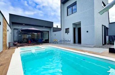 Casa inteligente, com 4 dormitórios e piscina, à venda, 189 m² por r$ 1.580.000 - balneario eliana - guaratuba/pr