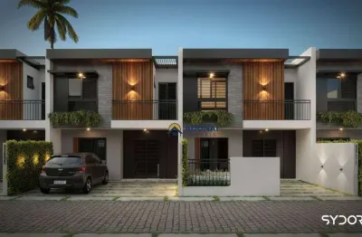 Sobrado novo no residencial maré de lua, com 2 dormitórios à venda, 72 m² por r$ 398.000 - eliana - guaratuba/pr
