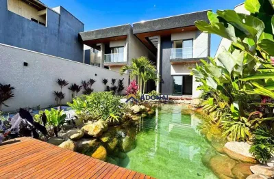 Residência de alto padrão com lago artificial, 153 m² por r$ 1.725.000, com 3 dormitórios, 153 m² por r$ 1.725.000 - brejatuba - guaratuba/pr