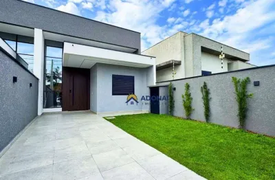 Casa de alto padrão a 1,5 quadra do mar, com 3 dormitórios à venda, 120 m² por r$ 989.000 - nereidas - guaratuba/pr