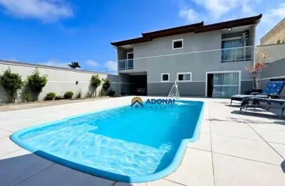 Casa com piscina, 4 dormitórios à venda, 350 m² por r$ 1.600.000 - balneario eliana - guaratuba/pr