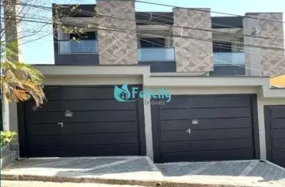 Sobrado novo com 3 dorms, 1 suíte,  2 vagas, 110m2 na  vila catupia