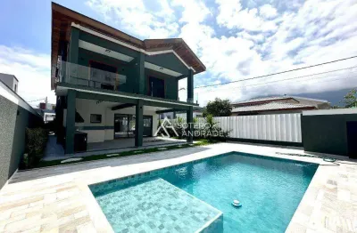 Casa de esquina em construção, vai contar com cinco suítes , condomínio costa nova